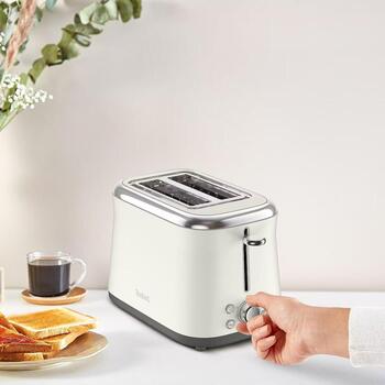 Tefal Tosteris TT720AE0, 850W, 2 šķēles, 8 līmeņi, nerūsējošais tērauds, bēšs, atkausēšana, augstpacelšanas mehānisms (TT720AE0)