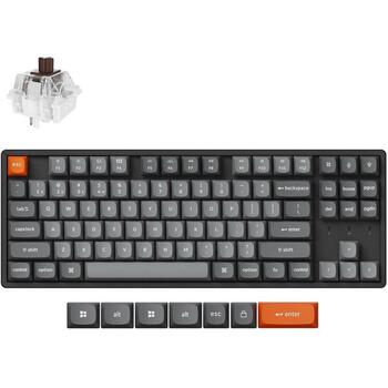 Keychron K8 Max klaviatūra K8M-J3, 87 taustiņi, RGB LED apgaismojums, bezvadu, Bluetooth 5.1, akumulators 4000mAh (K8M-J3)