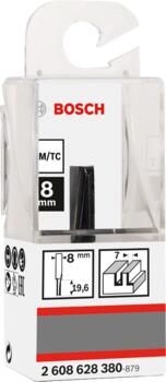 Pirkstfrēze HM B=7 mm, l=20 mm, kāts 8mm, Rokas frēzēm, malu frēzēm GROPJU FRĒZE STANDARD FOR WOOD, 2608628380 BOSCH (2608628380)