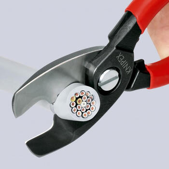 Kabeļu knaibles ar dubultu griešanas malu D20mm/70mm2 9512200 KNIPEX (95 12 200)