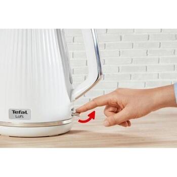 Tefal Электрический чайник KO250130, 2400 Вт, 1.7 Л, Пластик, 360° поворотная база, Белый (KO250130)