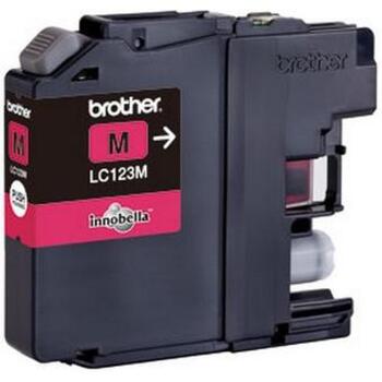 Brother чернильный картридж LC123M, 600 страниц ISO/IEC 24711, пурпурный, повышенной емкости, оригинальный, Innobella (LC123M)
