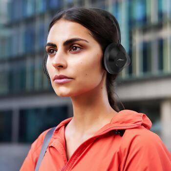 Media-Tech Беспроводные наушники SONIQUE BT MT3610, 8ч, Bluetooth 5.3, FM радио, MP3 плеер, 3.5mm, 153g (MT3610)