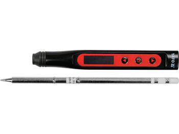 Yato портативный цифровой паяльник YT-82490, 18-65 W, 90-480 °C, T12, OLED, USB Type-C, 5-10 с, 3 А, 24 В пост. тока, ±2 °C, QC/PD (YT-82490)