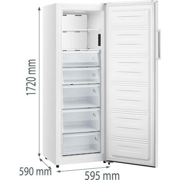 Gorenje Морозильник FN617EEW5 20012230, 240л, 55кг, 2 полки, 5 ящиков, 37дБ, LED освещение, R600A (FN617EEW5)