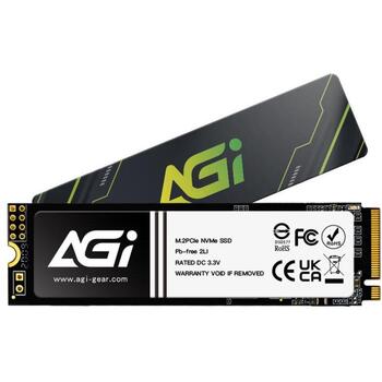Agi Technology SSD AI818 AGI1T0G43AI818-CB, M.2 2280, 1ТБ, NVMe 1.4, PCIe 4.0 x4, 4700/2800 МБ/с, 600 TBW, 3D NAND (AGI1T0G43AI818-CB)