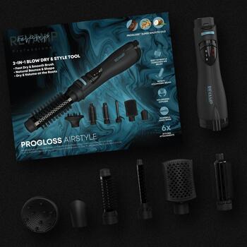 Revamp Укладчик для волос DR-1250X-EU, 6 насадок, 3м шнур, 4 температуры, 2 скорости, 19мм, 32мм, 38мм, диффузор, ионизатор (DR-1250X-EU)