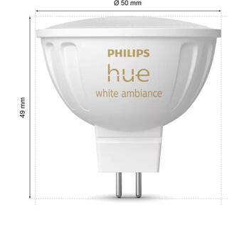 Philips Hue Лампочка WA 12V MR16 8719514491588, 5.1 Вт, GU5.3, 400 лм, 2200-6500 K, 2 шт. (8719514491588)