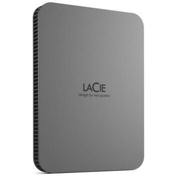 Lacie Внешний HDD 2TB STLR2000400 USB Type-C, 3.2 Gen 1, серый, защита паролем, USB-кабель в комплекте (STLR2000400)
