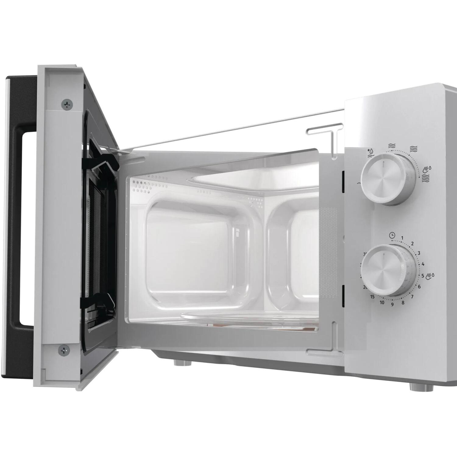Gorenje Микроволновая печь MO20E1WH, 800 W, 20 L, белая, свободно стоящая, 5 уровней мощности, функция разморозки (MO20E1WH)