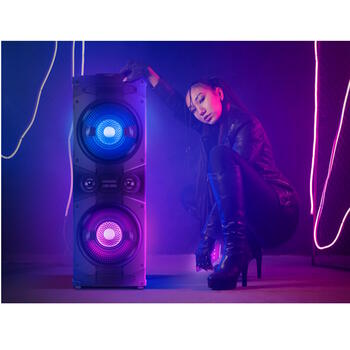 Супер праздничный Party Box с караоке 500W Bluetooth FM USB LED дисплей питание от сети черный PS-1500 SV-022020 Sven (SV-022020)