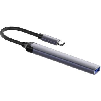 Colorway dokstacija CW-HUB04, 3xUSB 2.0, 1xUSB A 3.0, OTG atbalsts, alumīnija sakausējuma korpuss (CW-HUB04)