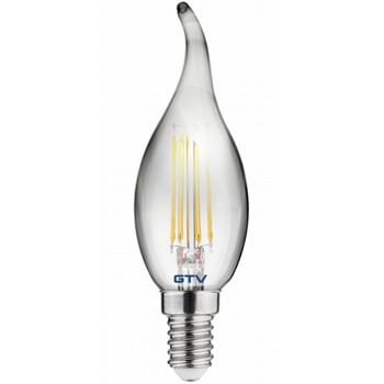 Gtv LED лампочка E14, LD-C35FP4-18L, 4 W, 200 lm, 1800 K, AC220-240V, 360°, FILAMENT серый (LD-C35FP4-18L)