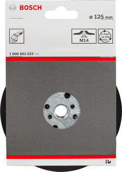 Gumijas slīpšķīvis D 125 mm, 1 gab., Mazām leņķa slīpmašīnām PRO BACKING PAD, MĪKSTS, 1608601033 BOSCH (1608601033)