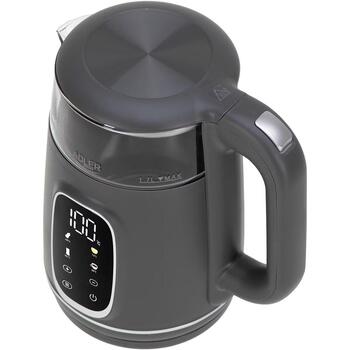 Adler электрический чайник AD 1305gs, 2200 W, 1.7 L, 40-100 °C, автоматическое отключение, LED дисплей, фильтр от накипи (AD 1305gs)