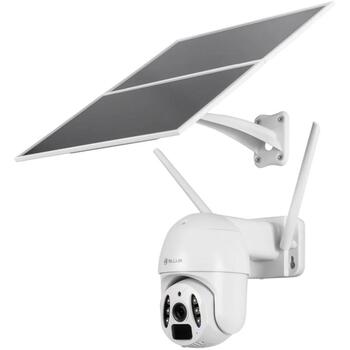 Tellur Smart WiFi Солнечная Камера P&T TLL331551, 3MP, 2K UltraHD, PIR, 20W, IP54, 19200mAh, двусторонний звук (TLL331551)