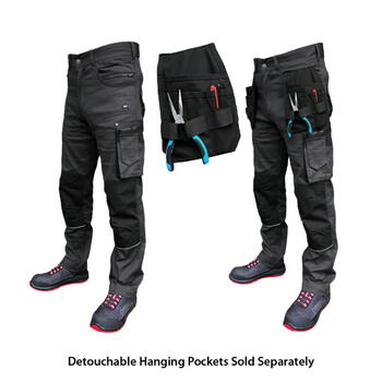 Pesso Darba bikses KDSTRETCHPC46, C46, tumši pelēkas, 98% kokvilna, 2% elastāns, 260 g/m², RIP-STOP, pastiprinātas kabatas (KDSTRETCHPC46)