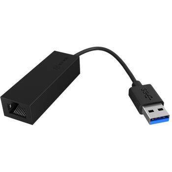Raidsonic USB 3.0 (A-Tipa) uz Gigabit Ethernet adapteris IB-AC501a, 1x Gigabit Ethernet, USB 3.0, kompakts dizains (IB-AC501a)