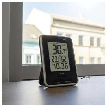 Emos Цифровой термометр E0121, 0,1 °C, 0 °C до +50 °C, -40 °C до +60 °C, 25% до 95% RH, 3 м проводной датчик, будильник (E0121)