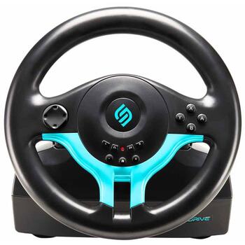 Subsonic Руль SV 250-S SA5578-1, 22см, 180°, 2 педали, проводной, двойная вибрация, PS4, PS3, XBOX ONE, ПК, SWITCH (SA5578-1)
