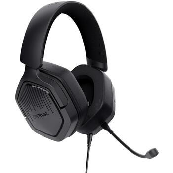 Trust наушники GXT492 Carus, 20-20000 Гц, 1.2 м кабель, 50 мм динамики, съемный микрофон, черный (25447)