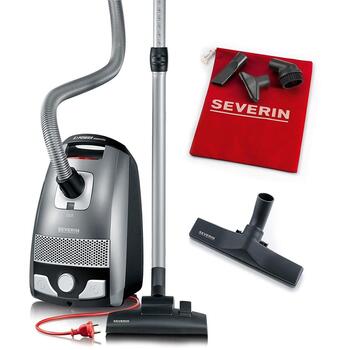 Severin Пылесос BC 7045, 750 W, 3 л, 6 м, HEPA 13, 72 дБ, мягкие колеса, телескопическая труба (7045)