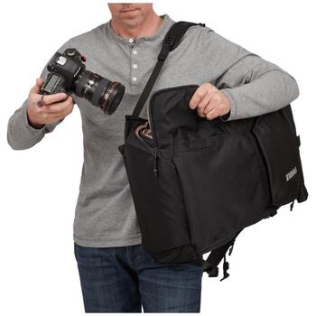 Thule Covert kamera mugursoma 3205344, 32L, 2.14kg, melna, noņemams polsterēts nodalījums, sānu piekļuve, bagāžas caurlaide (3205344)