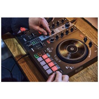 Hercules DJ контроллер DJControl Inpulse 300 MK2, DJ Essentials Kit, USB подключение, колонки, 2 канала (4781049)