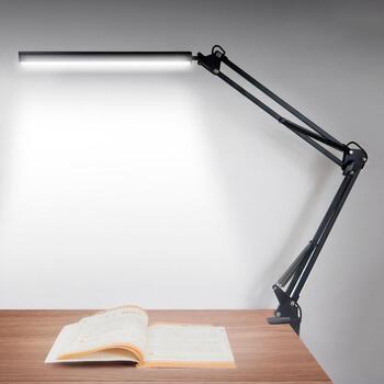 Media-Tech MT224 Flex pieskrūvējama LED galda lampa, 5.6W, 3000-6500K, IP20, melna (MT224)
