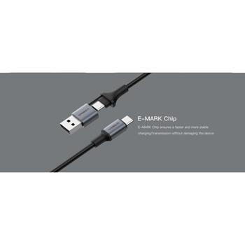 Orsen S8 кабель USB-A и Type-C, 5A, 1,5м, TPE ткань, YD/T 1591-2009 (S8)