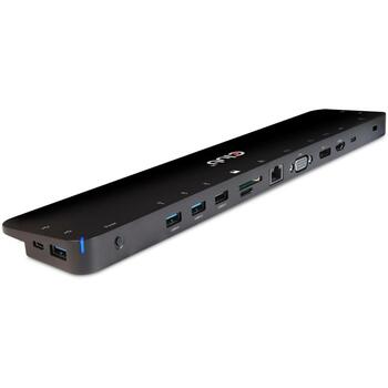 Club3D dokstacija CSV-1564W100 USB 3.2 Gen1, 100W PD, 3 HDMI, 1 DisplayPort, 1 VGA, 3 USB 3.0, 2 USB 2.0, 1 RJ45, 1 austiņu izeja (CSV-1564W100)