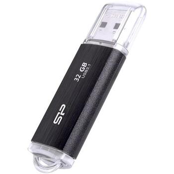 Silicon Power Blaze B02 USB флеш-накопитель SP032GBUF3B02V1K, 32 ГБ, USB 3.2 Gen 1, черный, 256-bit AES, пластик (SP032GBUF3B02V1K)