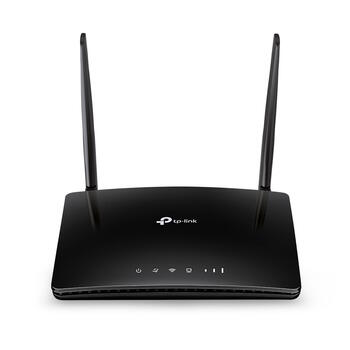 Wi-Fi роутер AC1200 4G LTE двухдиапазонный с поддержкой SIM Archer MR402 802.11ac 300 Mbps (2.4 GHz) 867 Mbps (5 GHz) 3×10/100 LAN 1×10/100 LAN WAN Nano SIM 2 съемные антенны Черный TP-Link (Archer MR402)