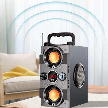Manta Караоке колонка SPK8170000001, 16W, 10ч, FM радио, Bluetooth, USB-C, MicroSD, проводной микрофон (SPK8170000001)