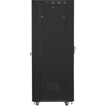 Lanberg Установка шкафа 19 37U FF01-6837-12BL, 600mm, 800kg, ЖК-дисплей, стеклянная дверь, IP20, 4 вентилятора (FF01-6837-12BL)