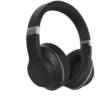 Hama Беспроводные наушники 00184159, 310g, 97dB, 33Ω, Bluetooth, ANC, 20ч музыка, 18ч разговор, сенсор касания (00184159)