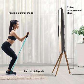 Onkron televizora statīvs TS1220-B, 32-65'', 35 kg, VESA 100x100-400x400 mm, augstuma regulēšana 700-1200 mm, 360° pagrieziens (TS1220-B)