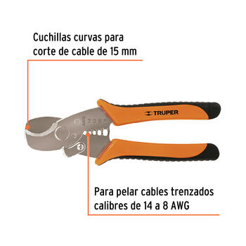 Lieljaudas elektriķu knaibles 178mm 17378 PE-CA-7X Truper (PE-CA-7X)