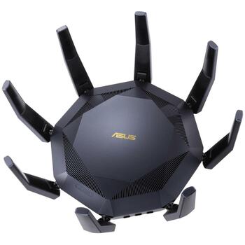 Asus беспроводной маршрутизатор RT-AX89X 6000Mbps, 8 антенн, 8 LAN портов, 2x10G порта, Wi-Fi 6, AiProtection Pro (RT-AX89X)
