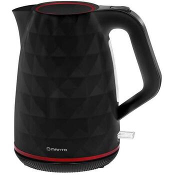 Manta Электрический чайник KTL9230B, 1.7 л, 2200 Вт, скрытый нагревательный элемент, нержавеющая сталь, индикатор уровня воды (KTL9230B)
