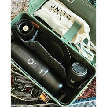 Outin портативная кофемашина A000002, 10W, 0.7kg, 20bar, 0.08l, 7500mAh, 92°C, 180s, USB, 12V, 24V, темно-зеленый, автоматическая (OutinNanoGreen)
