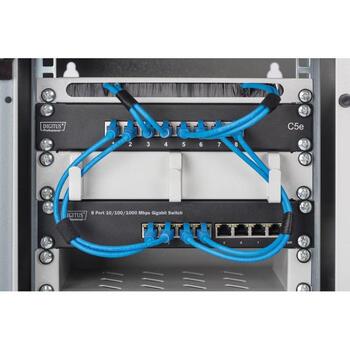 Digitus коммутатор DN-80114-1, 8x 10/100/1000 RJ-45, 16 Gbps, 8K MAC, 1U, неуправляемый, авто MDI/MDI-X, полный дуплекс (DN-80114-1)