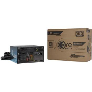 SEASONIC barošanas bloks CORE GC-850 ATX 3.1 SRP-CGC851-A5A32SF, 850 W, 100 - 240 V, 120 mm, 1x20+4 pin, 2xSATA (SRP-CGC851-A5A32SF)