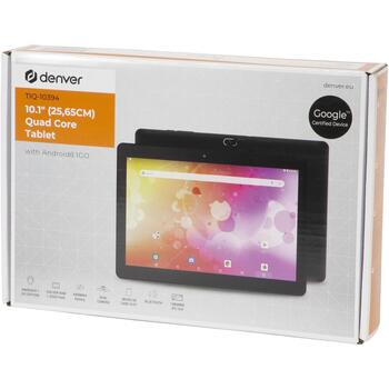 Denver Планшет TIQ-10394 114101040671, 25,6 см, 1280 x 800, 1,2 ГГц, 1 ГБ, 16 ГБ, Android 8.1, Черный, Bluetooth (114101040671)