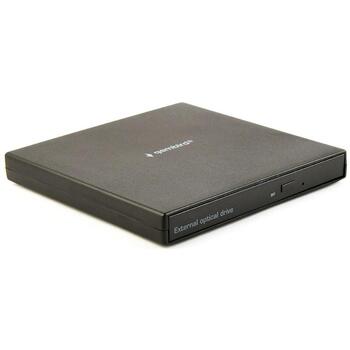 Gembird DVD-USB-04, внешний CD/DVD привод/записывающее устройство, USB 2.0, 24x скорость записи CD, 8x скорость записи DVD, черный (DVD-USB-04)