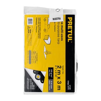 Īpaši izturīgs balts brezents 2х3m, 110g/m2 Pretul® LP-23B TRUPER (LP-23B)