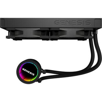 Genesis AIO šķidrumu dzesētājs, NLG-2318, 240 mm, 80 cfm, 2 ventilatori, PWM atbalsts, 2400 RPM sūknis (NLG-2318)