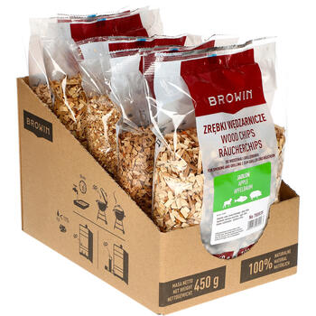 Browin Щепа для копчения 780835, 450г, 6-8мм, Яблоня, Класс 8, Без добавок (780835)
