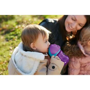 Philips Avent SCF796/02, mācību krūzīte ar salmiņu, 200 ml, 9m+, lillā, pret noplūdi, ergonomiski rokturi (SCF796/02)