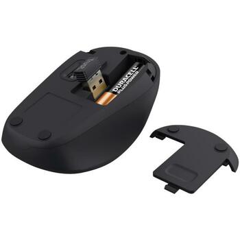 Trust USB оптическая беспроводная мышь YVI+, 24549, 1600 DPI, 4 кнопки, беспроводная, 8м расстояние обнаружения, батарея AA (24549)